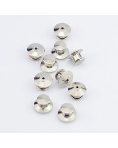 Lapel Pin Locking Backs 10-Pack (Silvery)
