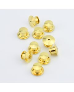 Enamel Pin Locking Backs 10-Pack (Golden)