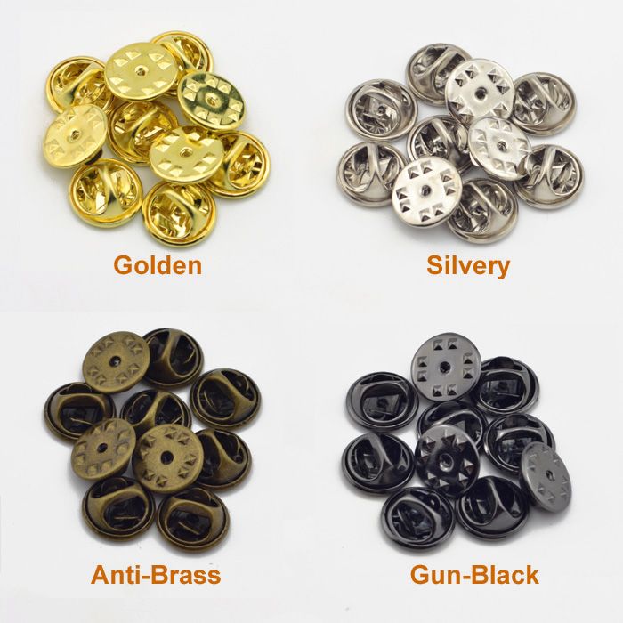 10/20 pcs Badge Locking back Locking Pin Backs Locking Clasp Pin Keepers for