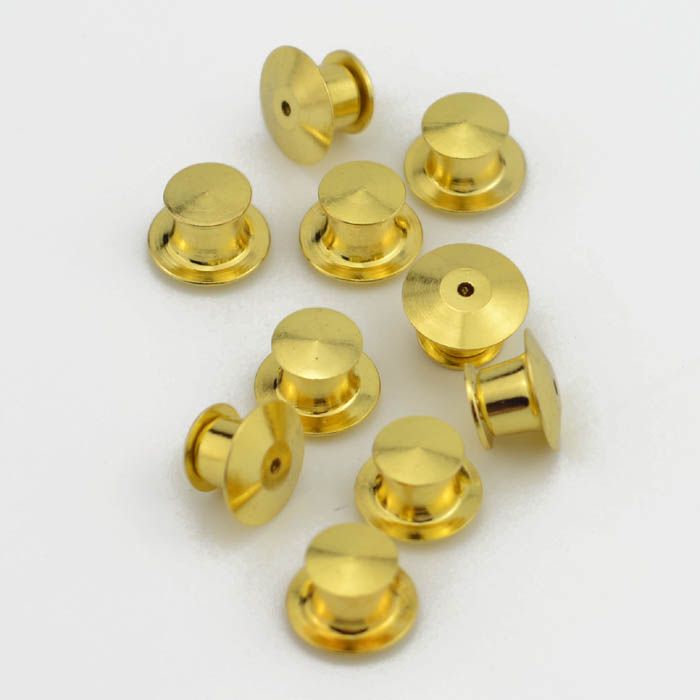 Locking Pin Backs-Enamel Pin Locking Backs 10 PCS (Golden)