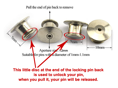 Deluxe Locking Pin Backs set of 2 Enamel Pin Locking Backs Pin Collector  Secure Pin Backs Enamel Pin Accessory Pin Keepers 